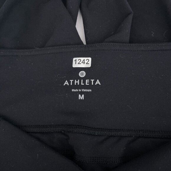 Athleta Yoga Straight Up‎ Capri Pants 983309 Activewear Stretch Black Women M - Picture 7 of 12